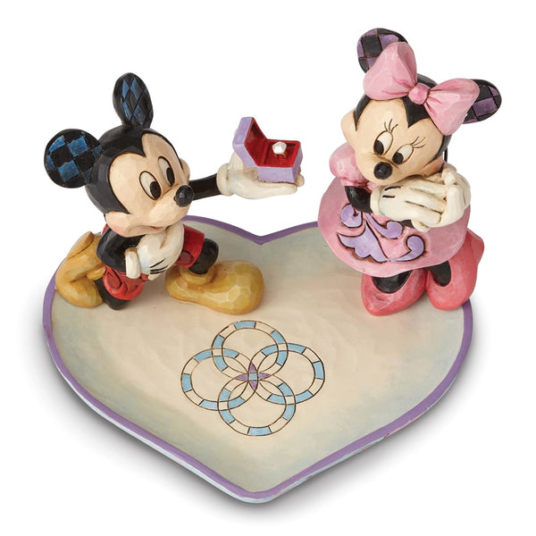Disney Traditions A MAGICAL MOMENT Mickey and Minnie with Ring Box Figurine