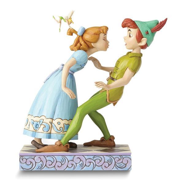 Disney Traditions by Jim Shore AN UNEXPECTED KISS Peter Pan, Wendy and Tinker Bell Figurine