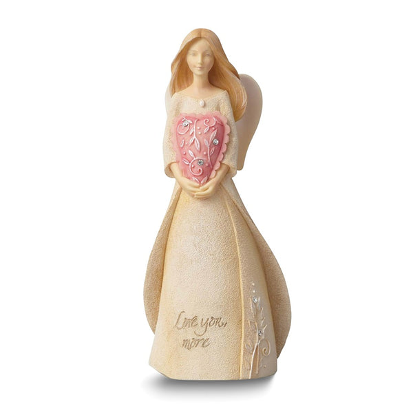 Foundations LOVE YOU MORE Hand-painted Resin Mini Angel Figurine