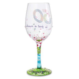 Lolita Hand-painted 50 IS JUST A NUMBER Wine Glass