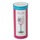 Lolita Hand-painted 50 IS JUST A NUMBER Wine Glass