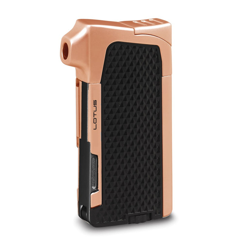 Lotus Condor Black and Copper-tone Horizontal Flame Pipe Lighter with Fold-out Tamper and Shovel