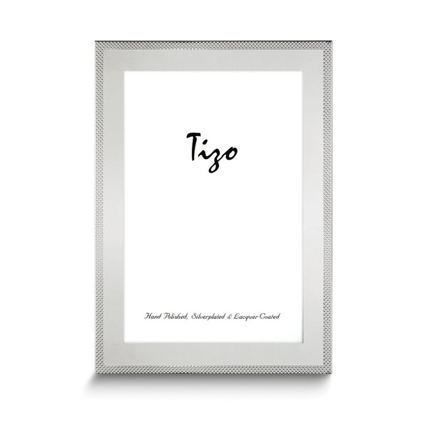 Silver-plated Lacquer-coated Mesh Edge 4x6 Photo Frame