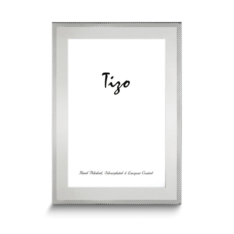 Silver-plated Lacquer-coated Mesh Edge 4x6 Photo Frame