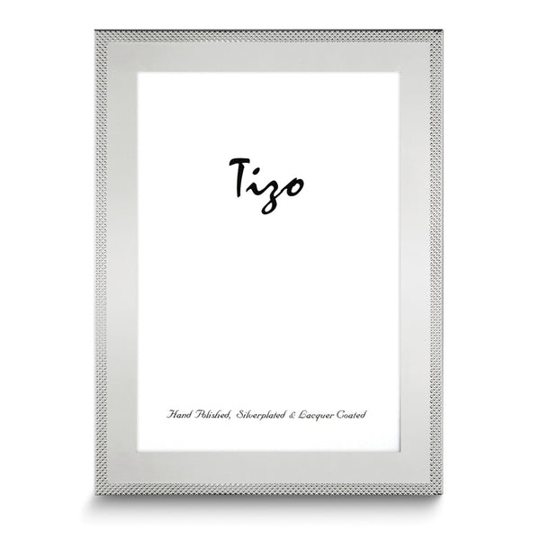 Silver-plated Lacquer-coated Mesh Edge 5x7 Photo Frame