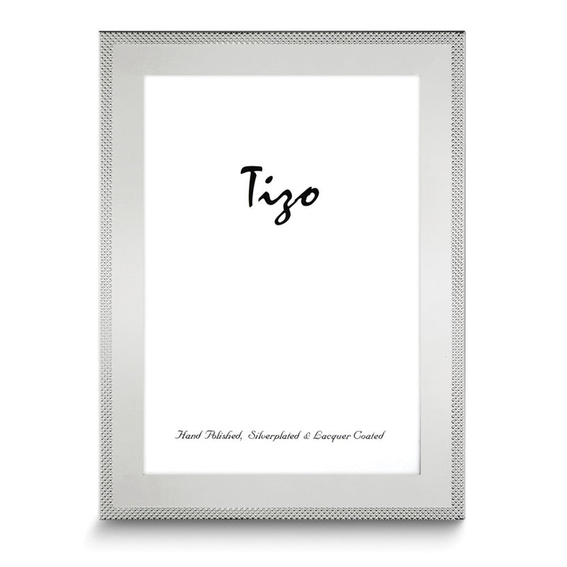 Silver-plated Lacquer-coated Mesh Edge 5x7 Photo Frame