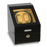Steinhausen Heritage Onyx Finish Dual Watch Winder w/Storage