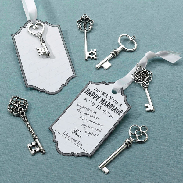 Lillian Rose Set of 24 Silver-tone Keys and Key to Marriage Tags