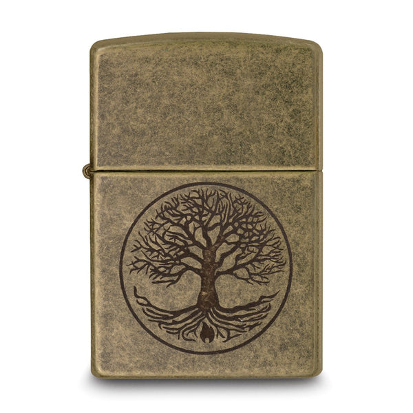 Zippo Brass Antiqued Tree of Life Lighter