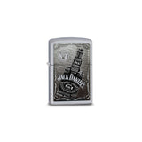 Zippo Chrome Satin Jack Daniel's Bottle Labels Lighter