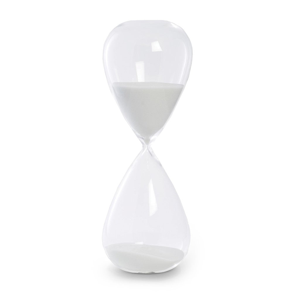 90 Minute Hand-blown Glass White Sand Timer – Nubo Watches