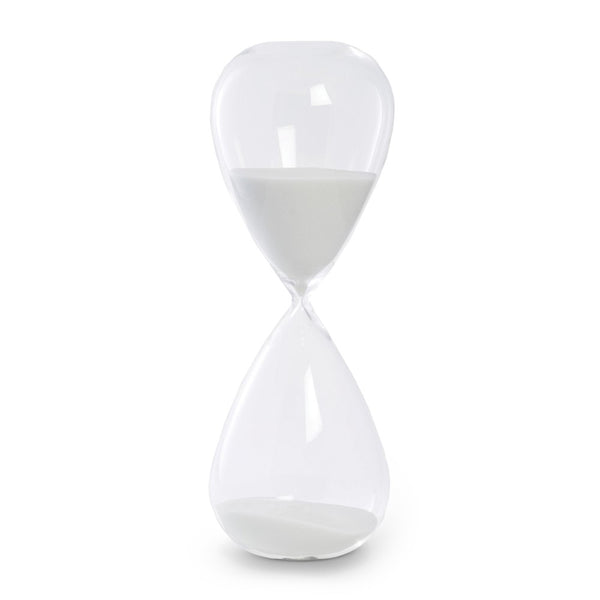 90 Minute Hand-blown Glass White Sand Timer