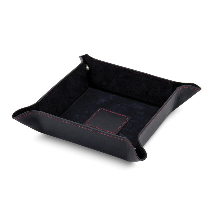 Black Leather Snap Valet Tray