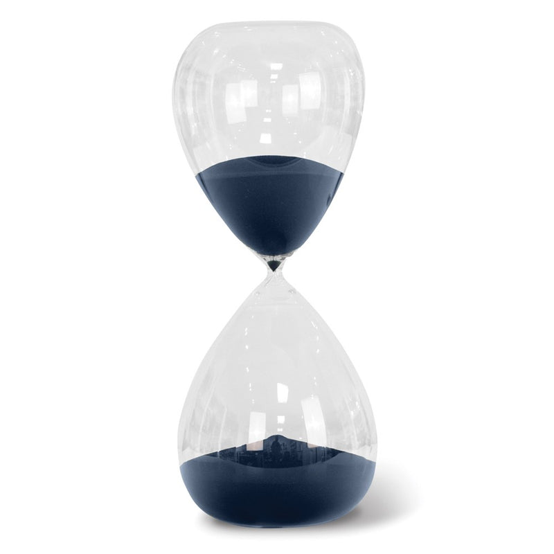 240 Minute Hand-blown Glass Navy Sand Timer