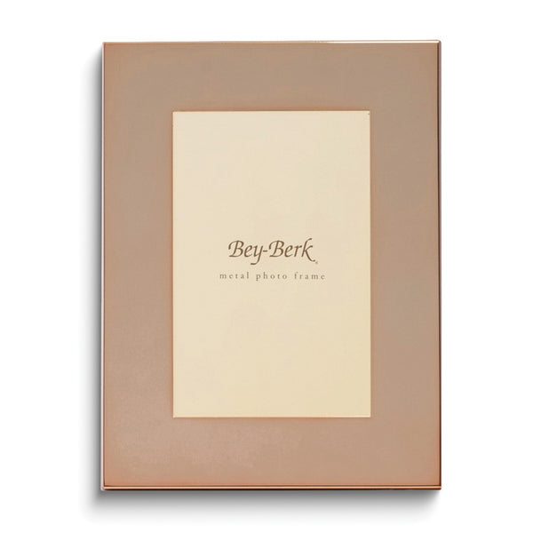 Copper Finished Lacquer-coated Metal 5x7 Picture Frame with Easel Back