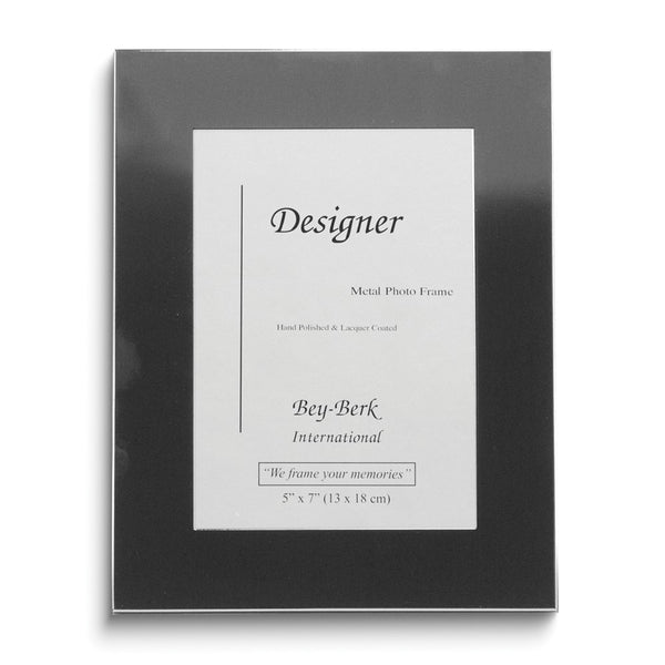 Gunmetal-plated Lacquer-coated Metal 5x7 Photo Frame