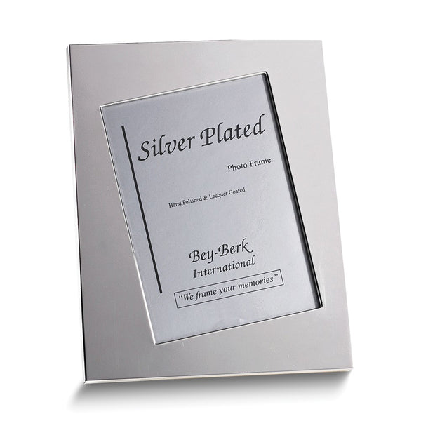 Silver-plated Assymetrical 5x7 Picture Frame with Easel Back