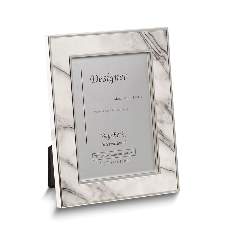 Marble Design 5x7 Picture Frame with Easel Back