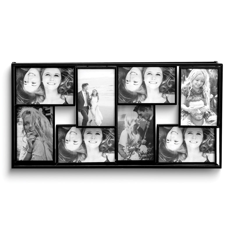 Black Metal Collage Frame - Eight Opening 4x6 Gallery Frame