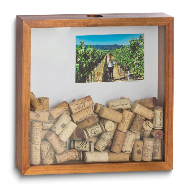 Bottle Cap/Cork Wood Shadow Box Mat Fits 4 x 6 Picture