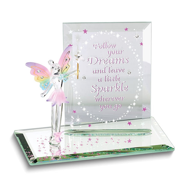 FOLLOW YOUR DREAMS. Fairy Handcrafted Glass Figurine