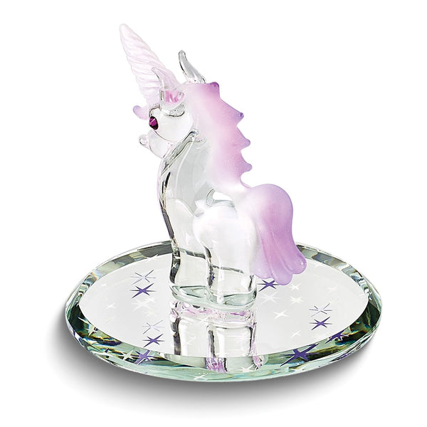 Pink Unicorn Handcrafted Glass Figurine