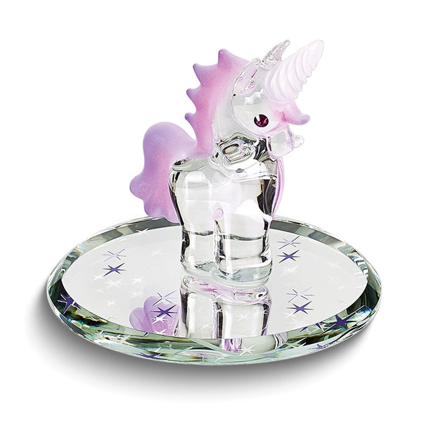 Pink Unicorn Handcrafted Glass Figurine