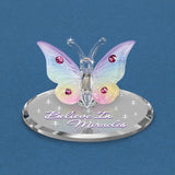 BELIEVE IN MIRACLES Butterfly Handcrafted Glass Figurine