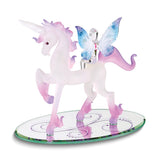 Magical Unicorn and Fairy Handcrafted Glass Figurine