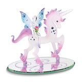 Magical Unicorn and Fairy Handcrafted Glass Figurine