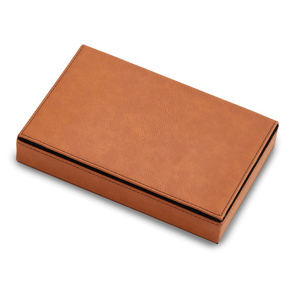 Caramel Leatherette 5 Dice and 2 Card Deck Set