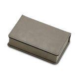 Stainless Steel and Wood Bottle Stopper and Bartender's Tool Set in Grey Leatherette Gift Box