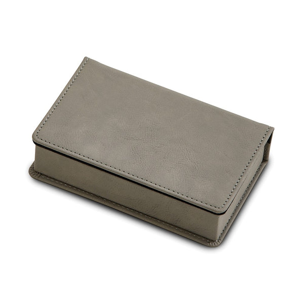 Stainless Steel and Wood Bottle Stopper and Bartender's Tool Set in Grey Leatherette Gift Box