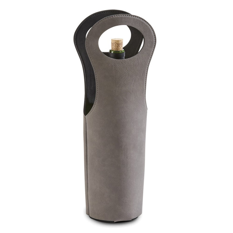 Grey Leatherette Wine Tote
