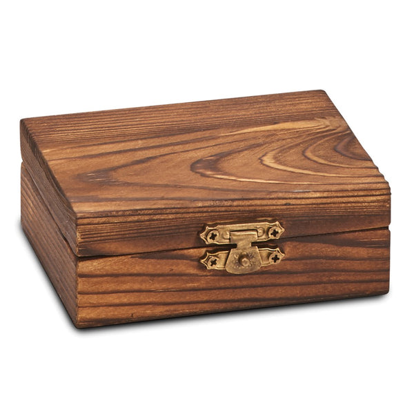 Wood Box with 9 Reusable Basalt Whiskey Stones and Pouch