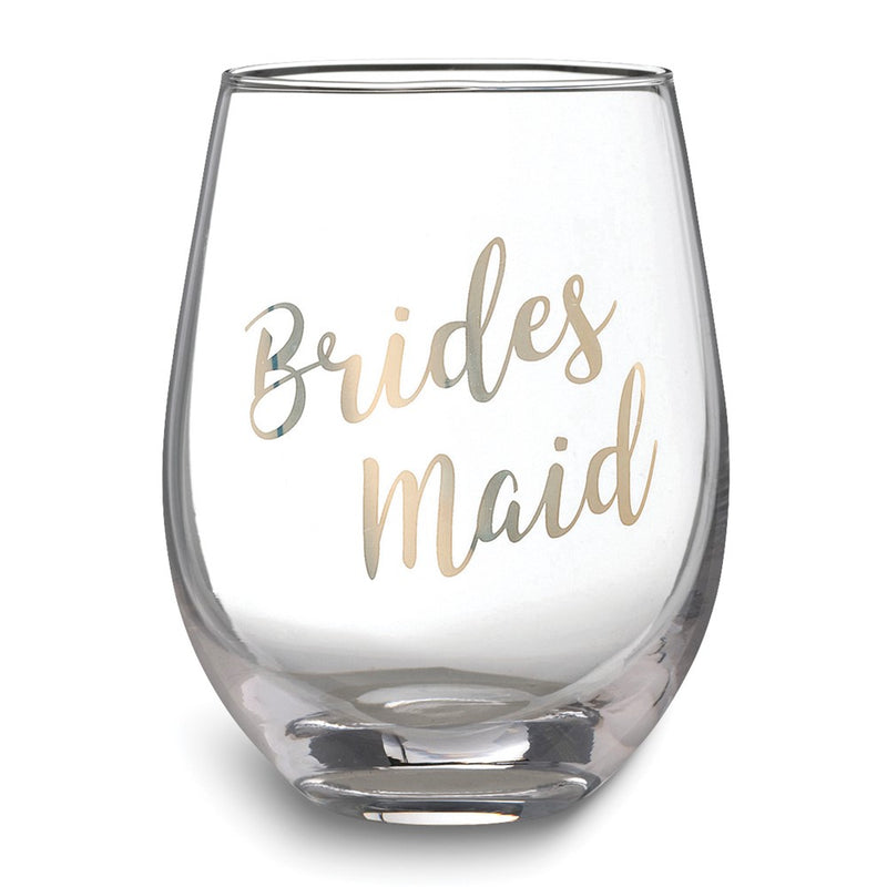 Lillian Rose Gold-tone BRIDESMAID Stemless Wine Glass
