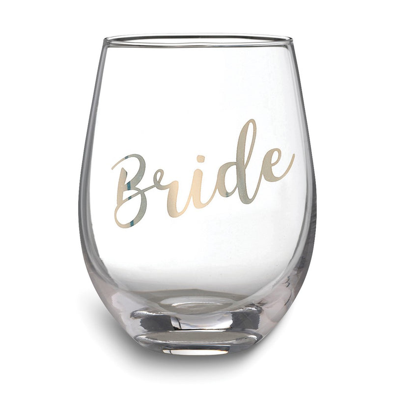 Lillian Rose Gold-tone BRIDE Stemless Wine Glass