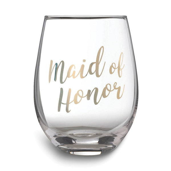 Lillian Rose Gold-tone MAID OF HONOR Stemless Wine Glass