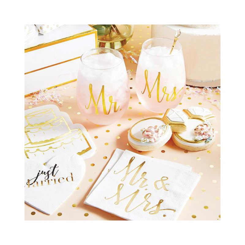 Lillian Rose Gold-tone MR. Stemless Wine Glass