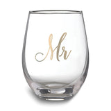 Lillian Rose Gold-tone MR. Stemless Wine Glass