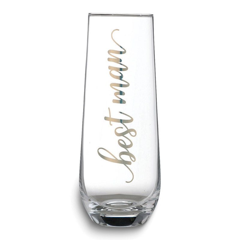 Lillian Rose Gold-tone BEST MAN Stemless Champagne Glass
