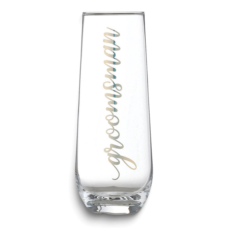 Lillian Rose Gold-tone GROOMSMAN Stemless Champagne Glass