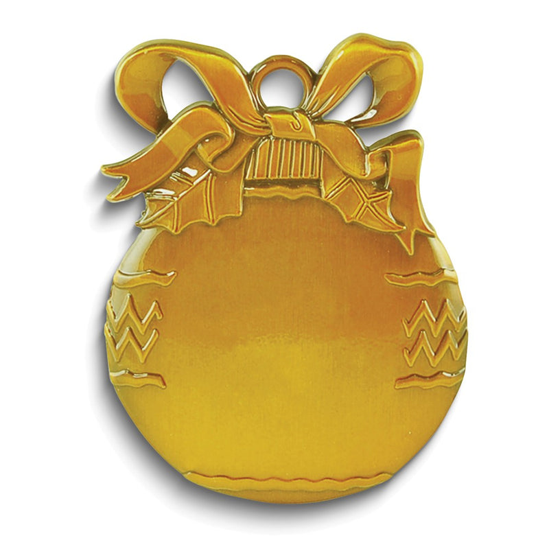 Pewter Gold-tone Christmas Bulb Engraveable Ornament