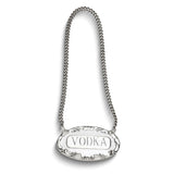 Empire Sterling Silver Vodka Liquor Label with 8 inch Chain