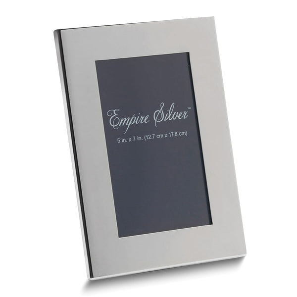Empire Polished Pewter Channel Back Wide Border 3x5 Photo Frame