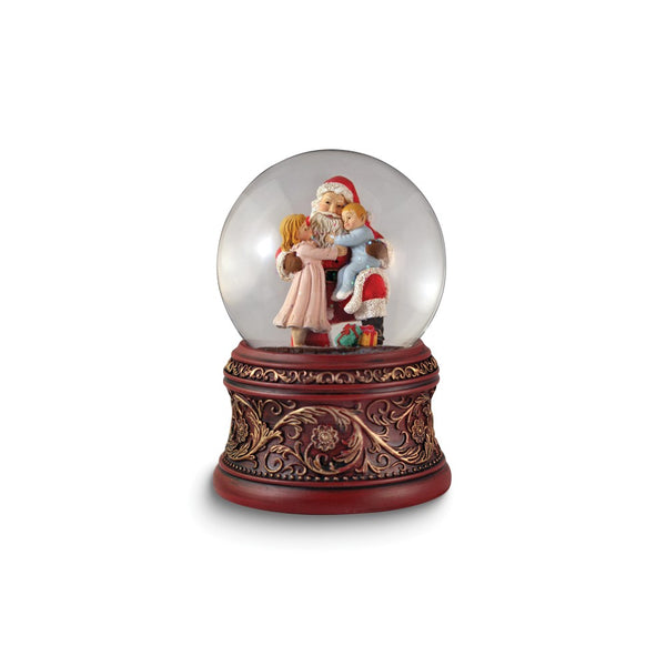 San Francisco Music Box (Plays Have Yourself a Merry Little Christmas) Santa and Kids Water Globe
