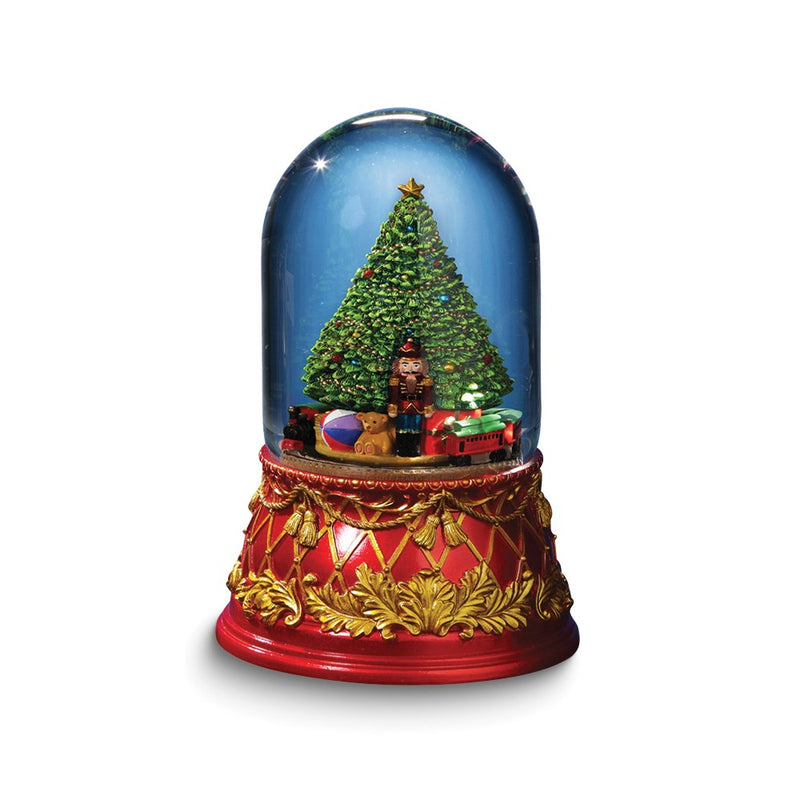 San Francisco Music Box (Plays Jingle Bells) Nutcracker Tree Domed Water Globe