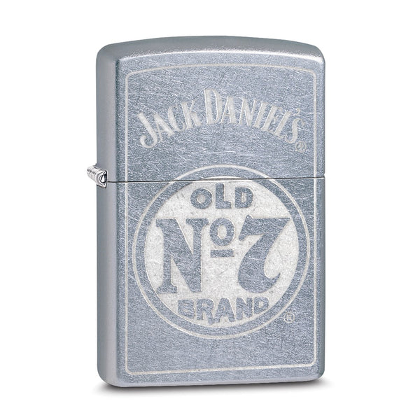 Zippo Jack Daniels Street Chrome Lustre Old No 7 Lighter