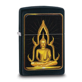 Zippo Black Matte Golden Buddha Lighter