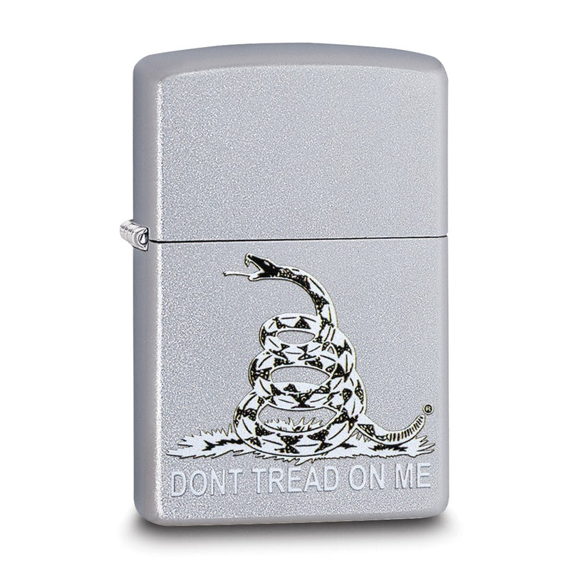 Zippo Satin Chrome Don't Tread on Me Lighter